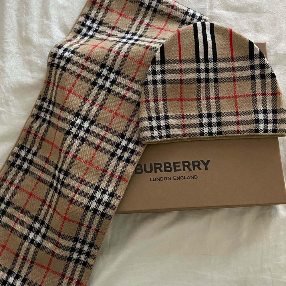 Authentic Burberry Hat & Scarf set